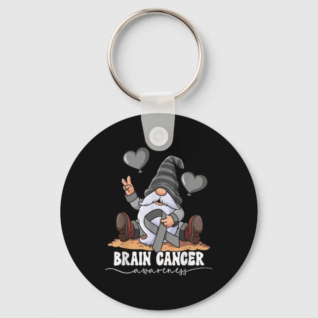 Brain Cancer Awareness  Keychain (Front)