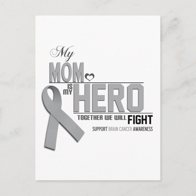 Brain Cancer Awareness: mom Postcard (Front)
