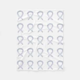 Brain Cancer Awareness Ribbon Fleece Chemo Blanket