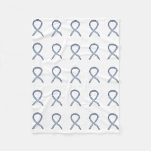 Brain Cancer Awareness Ribbon Fleece Chemo Blanket