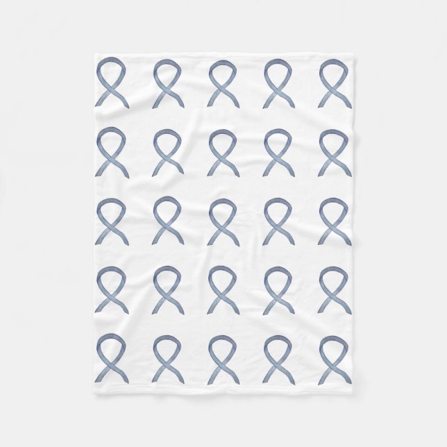 Brain Cancer Awareness Ribbon Fleece Chemo Blanket (Front)
