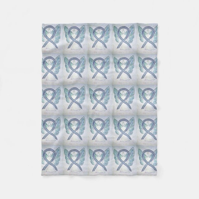 Brain Cancer Awareness Ribbon Fleece Chemo Blanket (Front)