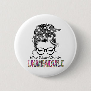Brain Cancer Awareness Ribbon Support Gifts 2 Inch Round Button
