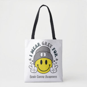 Brain Cancer Awareness Ribbon Support Gifts Tote Bag