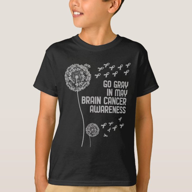 Brain Cancer Awareness Shirt Wear Grey Fight Brain (Front)