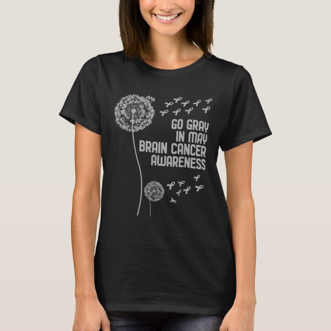 Brain Cancer Awareness Shirt Wear Grey Fight Brain (Front)