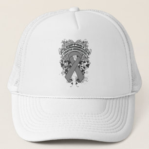 Brain Cancer - Cool Support Awareness Slogan Trucker Hat
