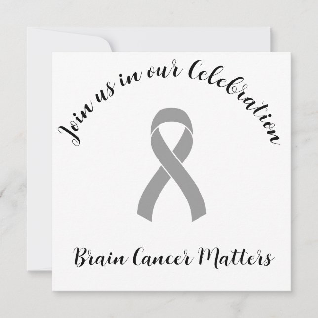 Brain Cancer End of Chemo Party Invitation (Front)
