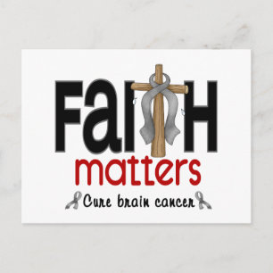Brain Cancer Faith Matters Cross 1 Postcard