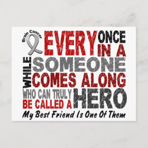 Brain Cancer HERO Best Friend Postcard