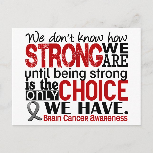 Brain Cancer How Strong We Are Postcard (Front)