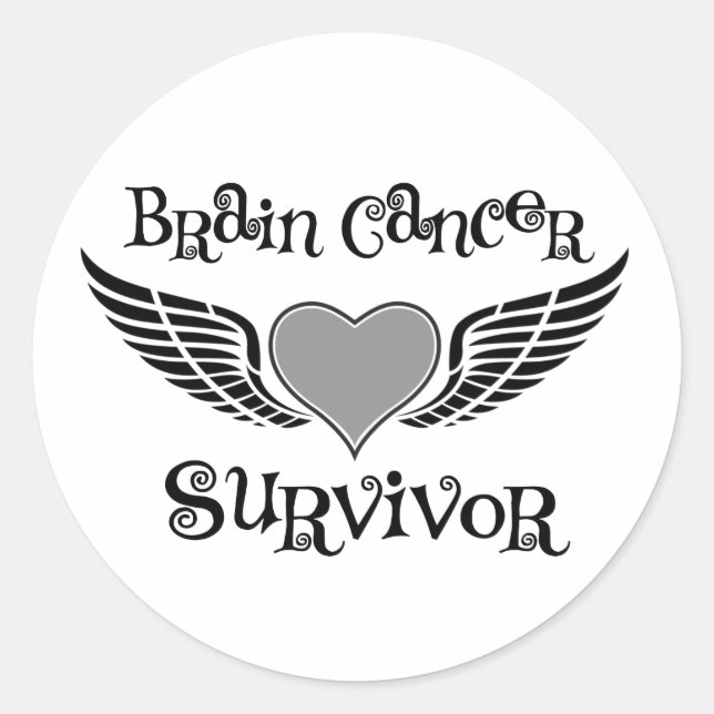 Brain Cancer Survivor Classic Round Sticker (Front)