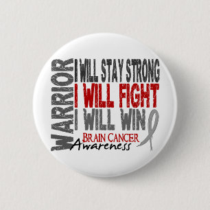 Brain Cancer Warrior 2 Inch Round Button