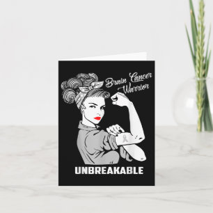 Brain Cancer Warrior Unbreakable Awareness Gift  Card