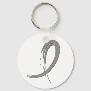 Brain Cancer's Grey Ribbon A4 Keychain