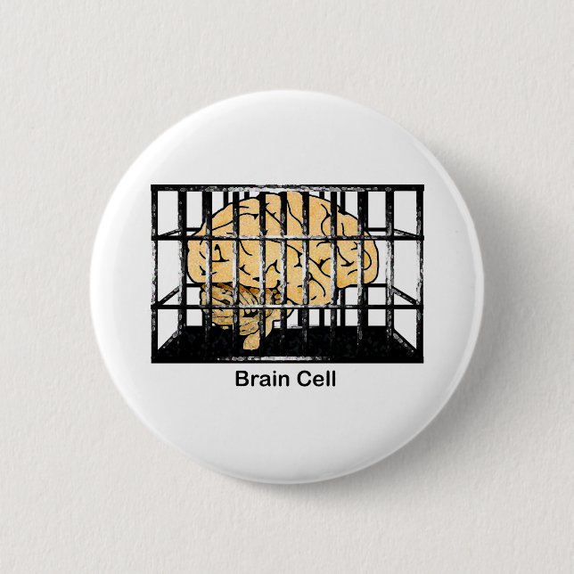 Brain Cell 2 Inch Round Button (Front)