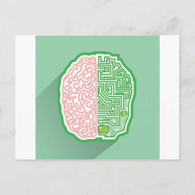 Brain Circuit vector Postcard (Front)