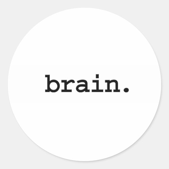 brain. classic round sticker
