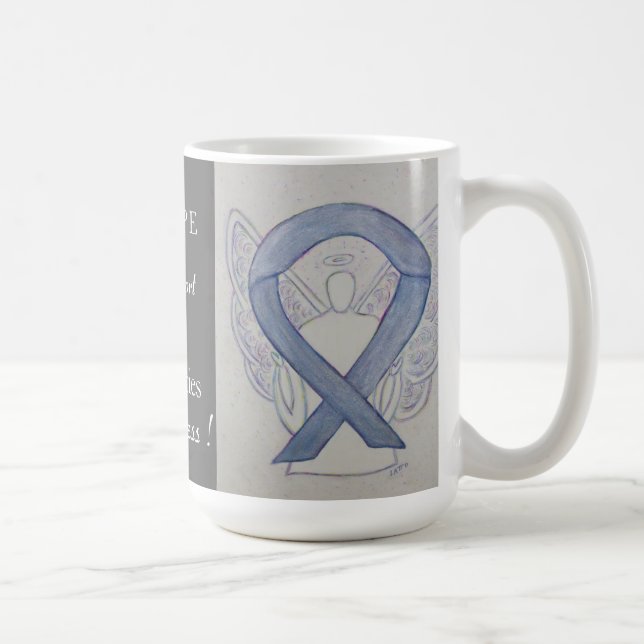 Brain Disabilities Awareness Ribbon Angel Mug (Right)