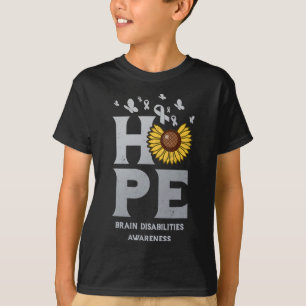 Brain Disabilities Silver Hope Vintage Sunflower A T-Shirt