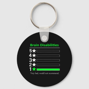 Brain Disabilities Very bad Disabilities Awareness Keychain