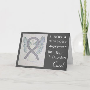 Brain Disorders Awareness Ribbon Greeting Card