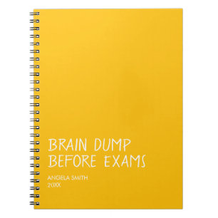 Brain Dump Before Exams – Funny Student Notebook,  Notebook