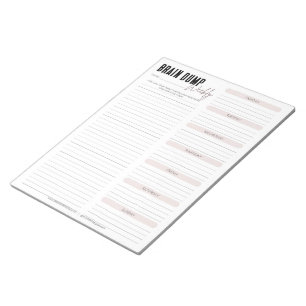 BRAIN DUMP   Blush Weekly Notepad