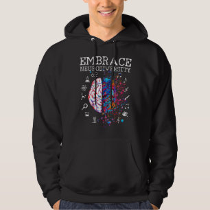 Brain Embrace Neurodiversity Autism Awareness Mont Hoodie