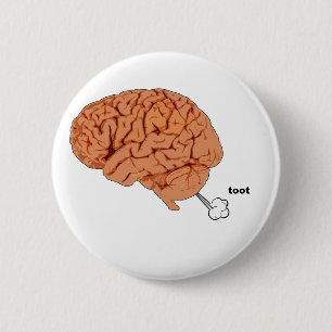 Brain fart 2 inch round button