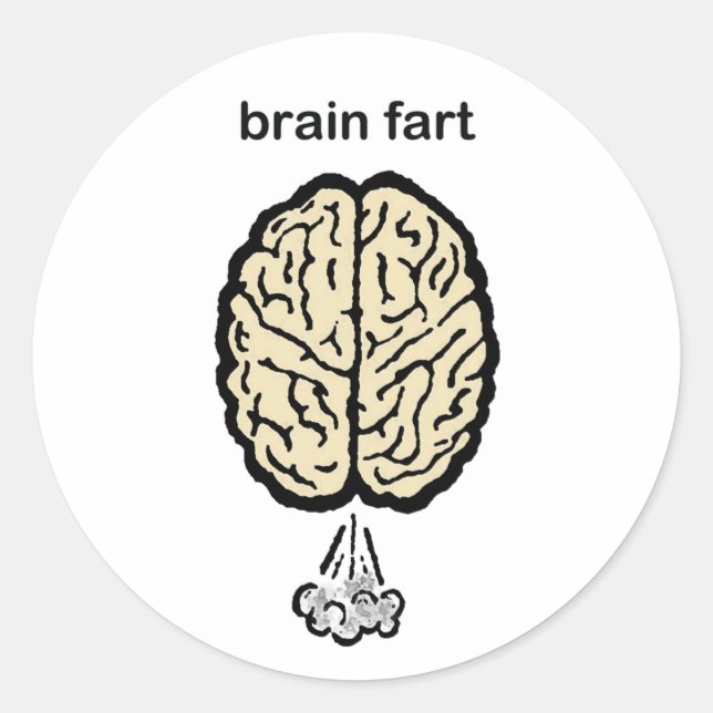 Brain Fart Classic Round Sticker (Front)