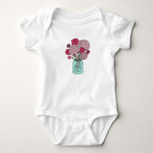 Brain Flower Bouquet Baby Bodysuit