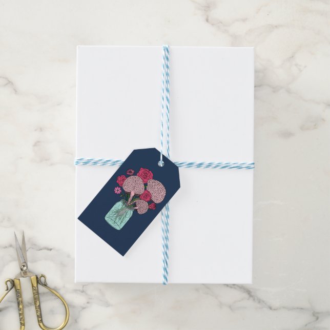 Brain Flower Bouquet Gift Tags (With Twine)