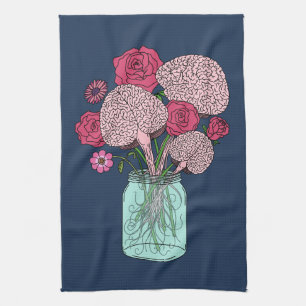 Brain Flower Bouquet Kitchen Towel