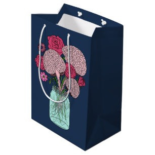 Brain Flower Bouquet Medium Gift Bag