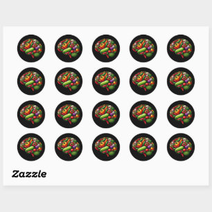 Brain Food Classic Round Sticker