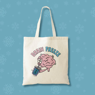Brain Freeze Funny Cartoon Tote Bag