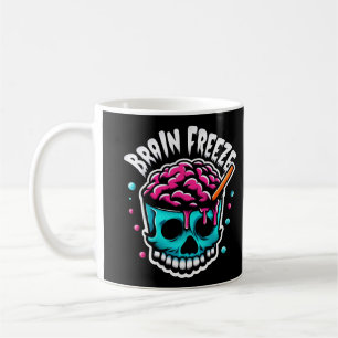 Brain Freeze Skull Spooky Halloween Drink Design Coffee Mug