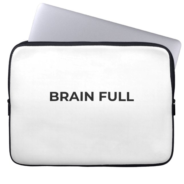 Brain Full Minimalist Professional Laptop Sleeve (Front)