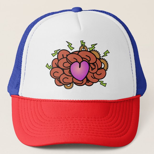Brain Going See The Gears Working Trucker Hat (Front)