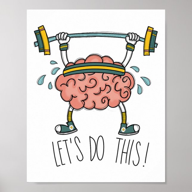 Brain Gym Brain Learning Brain Teacher Let's Do Th Poster (Front)
