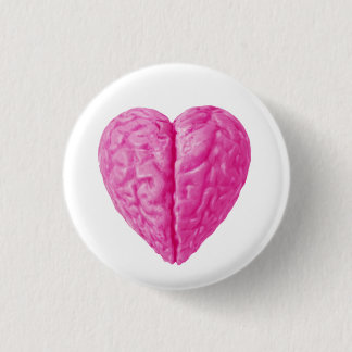 Brain Heart 1 Inch Round Button