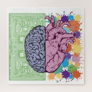 Brain heart balance emotion jigsaw puzzle