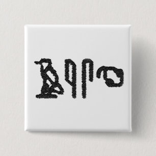 Brain Hieroglyphics 2 Inch Square Button
