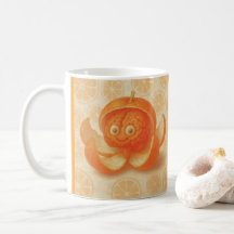Brain in Orange Watercolor Art Mug