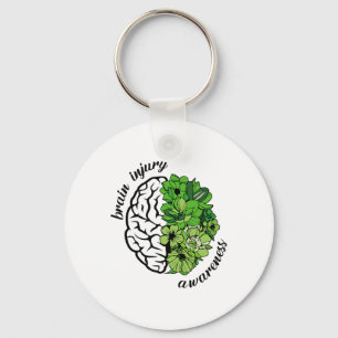 Brain Injury Awareness Mental Health Awareness Min Keychain