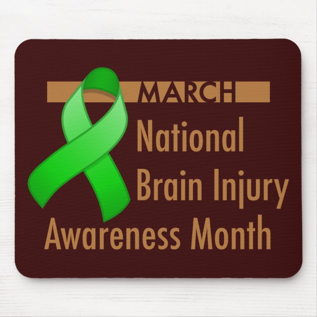 Brain Injury Awareness Month Dark Mousead Mouse Pad (Front)