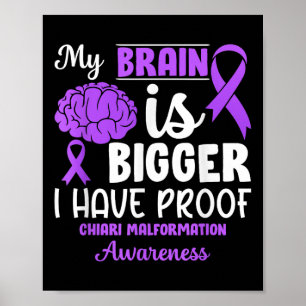 Brain Is Bigger Chiari Malformation Awareness  Poster