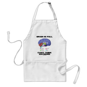Brain Is Full Can't Think Anymore (Brain Anatomy) Standard Apron