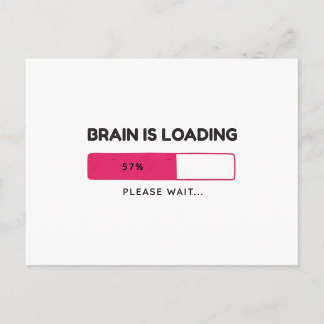 Brain is loading, please wait postcard (Front)